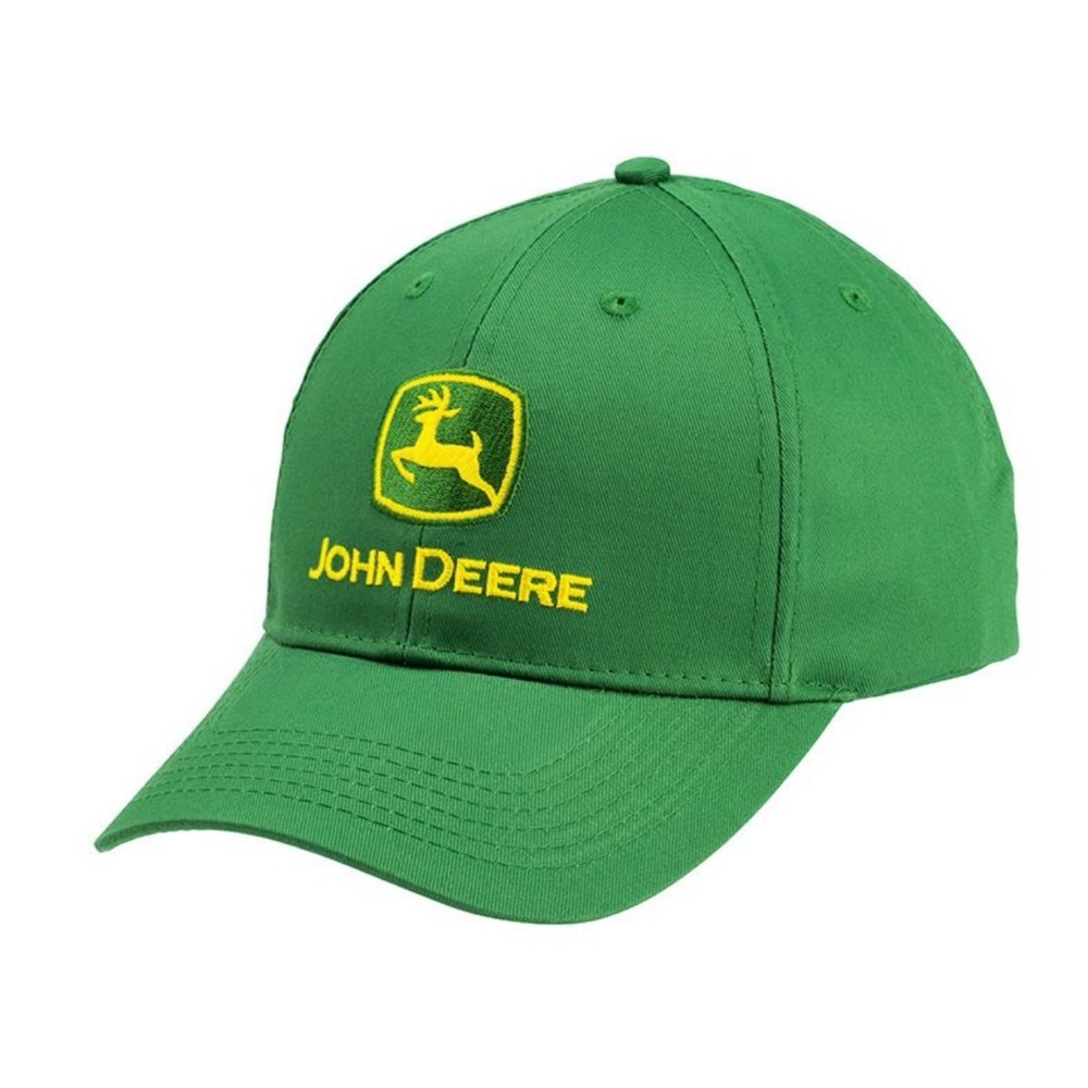 John Deere green twill cap with embroidered logo and adjustable hook New - Picture 1 of 6